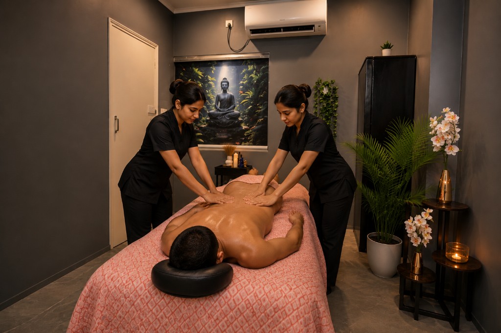 4 Hands Massage at Zoyo Luxury Spa Gachibowli